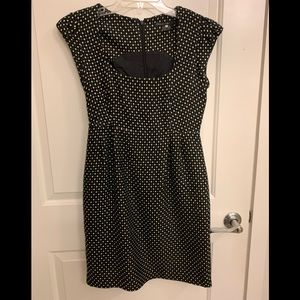 Black wool blend dress.